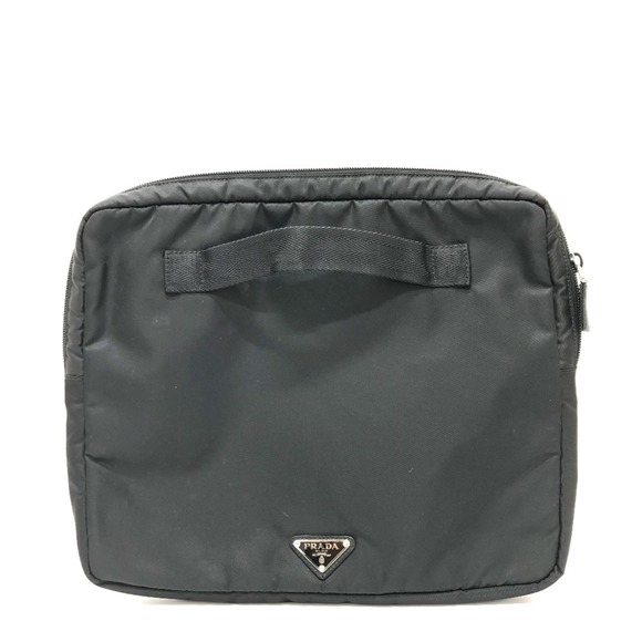 PRADA Handbag PC case PC case Clutch bag Black - Picture 1 of 10